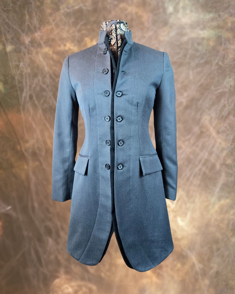 Abrigo militar para mujer - Gris (con detalles negros)