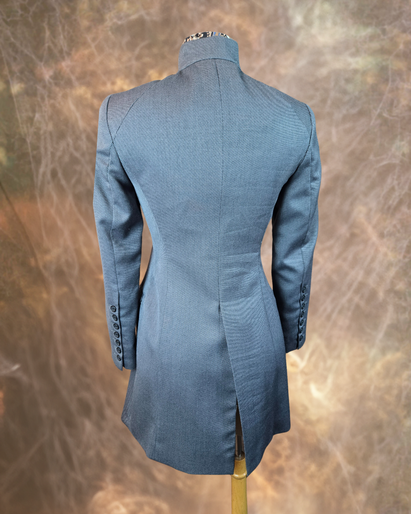 Abrigo militar de mujer - Gris (con detalles en gris claro)