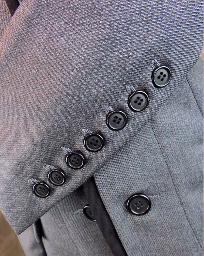 Abrigo militar para mujer - Gris (con detalles negros)