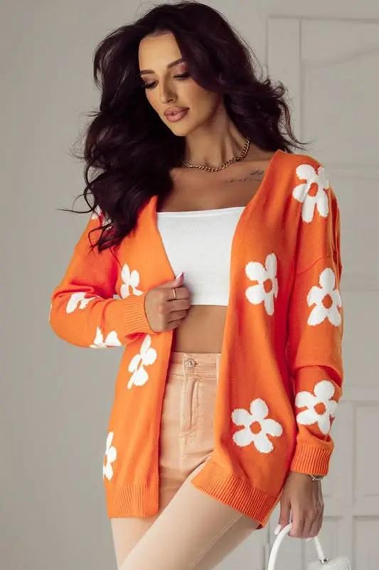 Cárdigan de punto abierto con estampado floral YNIQUE para mujer - Producto de primera calidad | Envíos y devoluciones rápidas