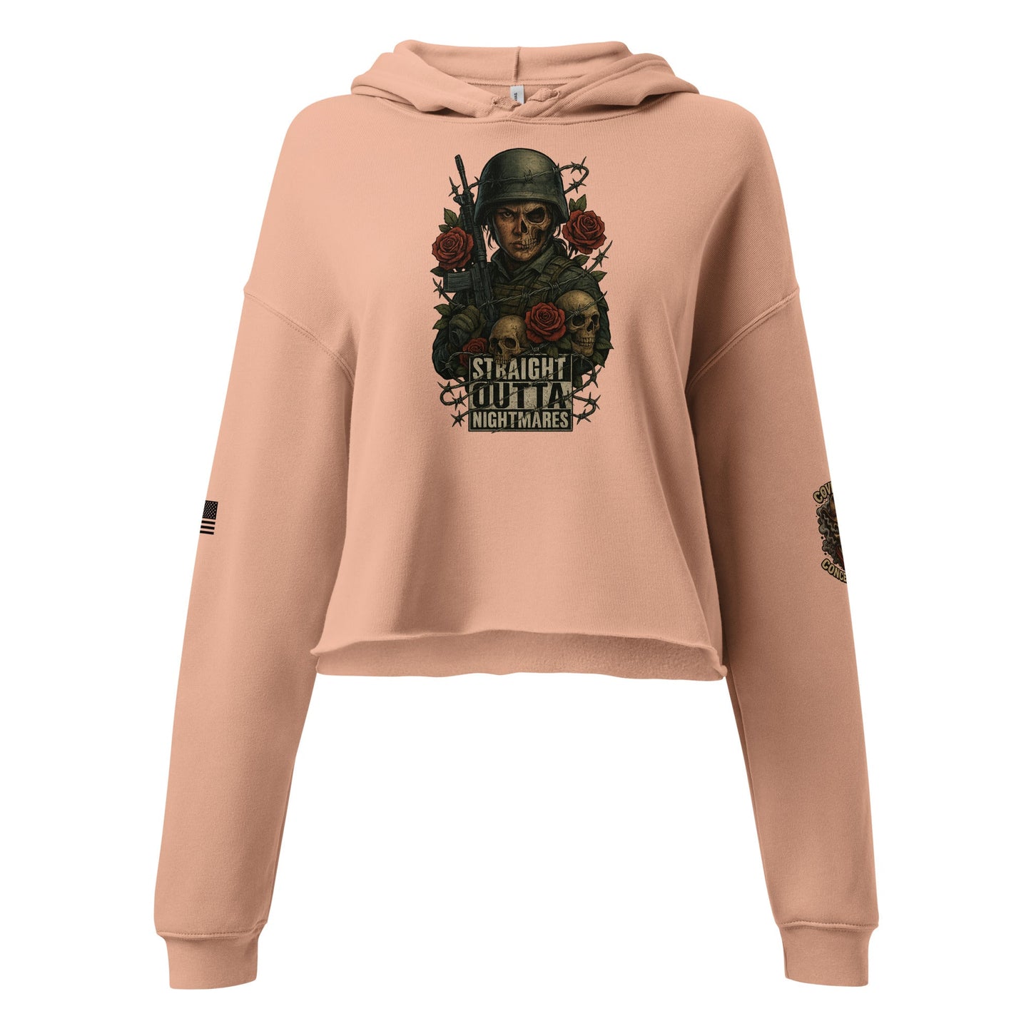 Straight Outta Nightmares Crop Hoodie