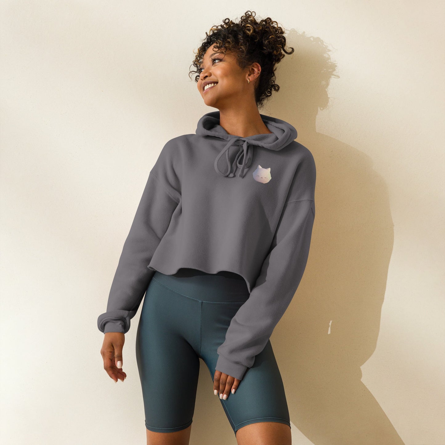 Sudadera corta con capucha