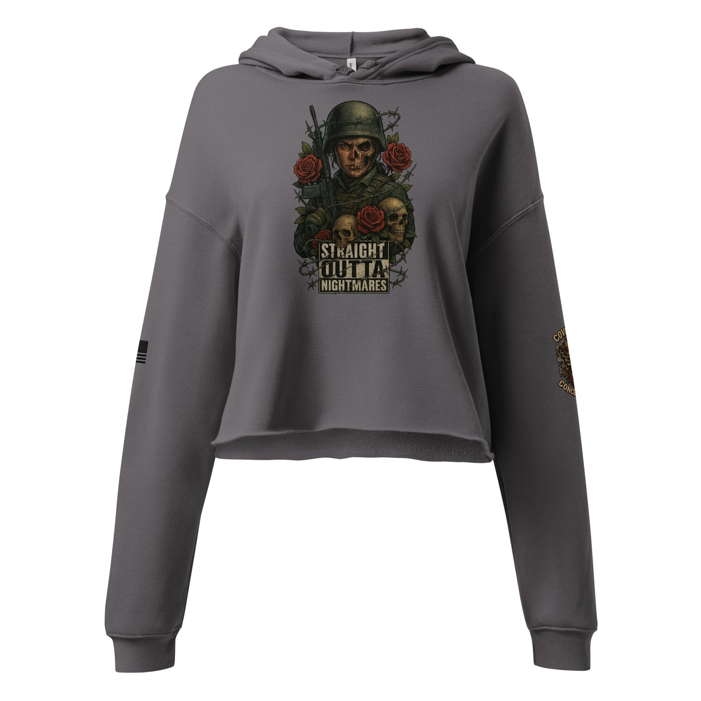 Straight Outta Nightmares Crop Hoodie