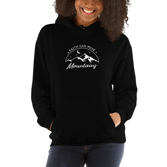 Sudadera con capucha "La fe de las mujeres puede mover montañas"