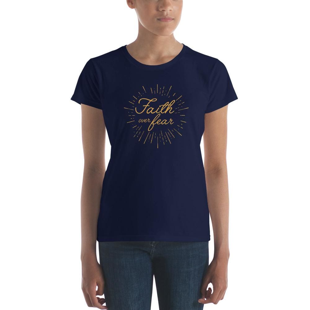 Women's Faith over Fear Burst Christian T-Shirt