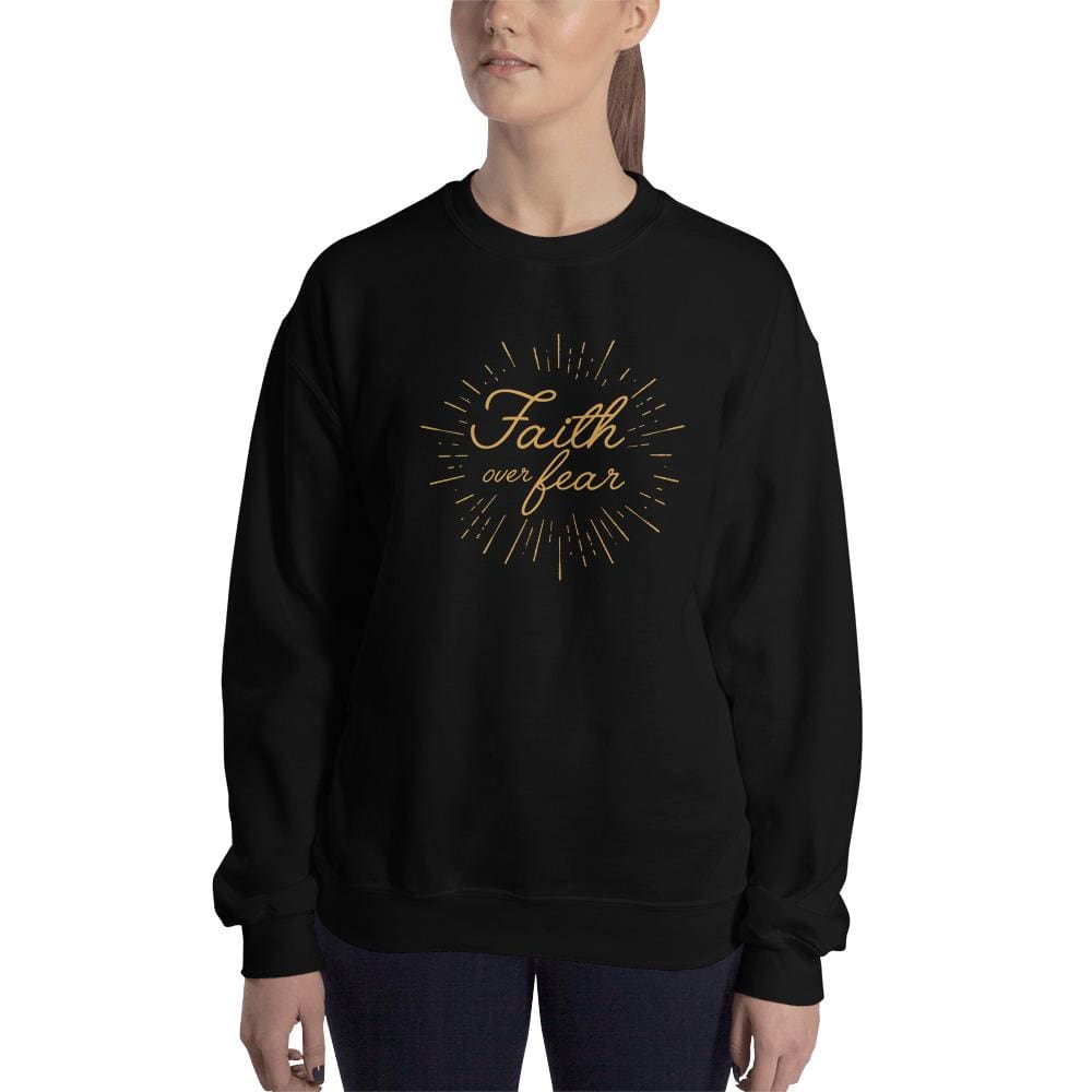 Women's Faith over Fear Christian Crewneck Sweatshirt