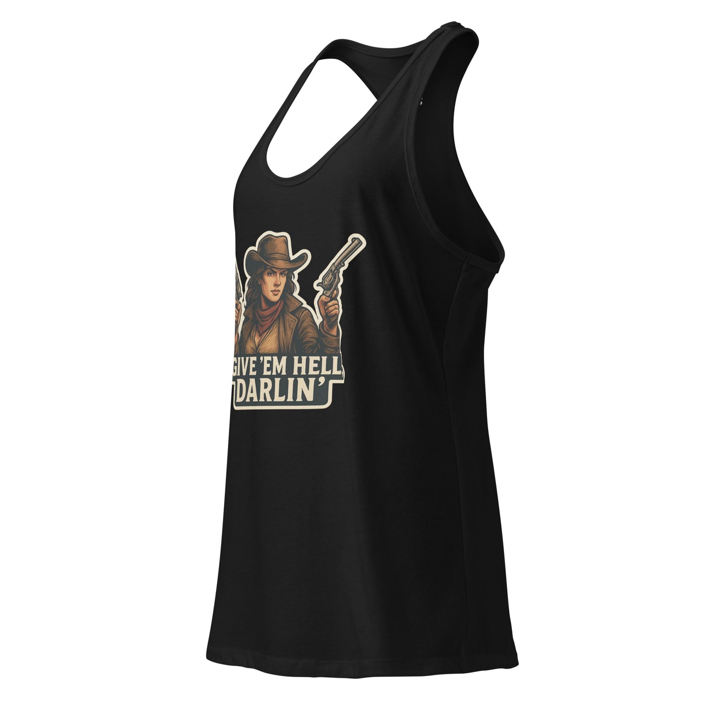 Camiseta sin mangas espalda nadador "Give'em Hell"