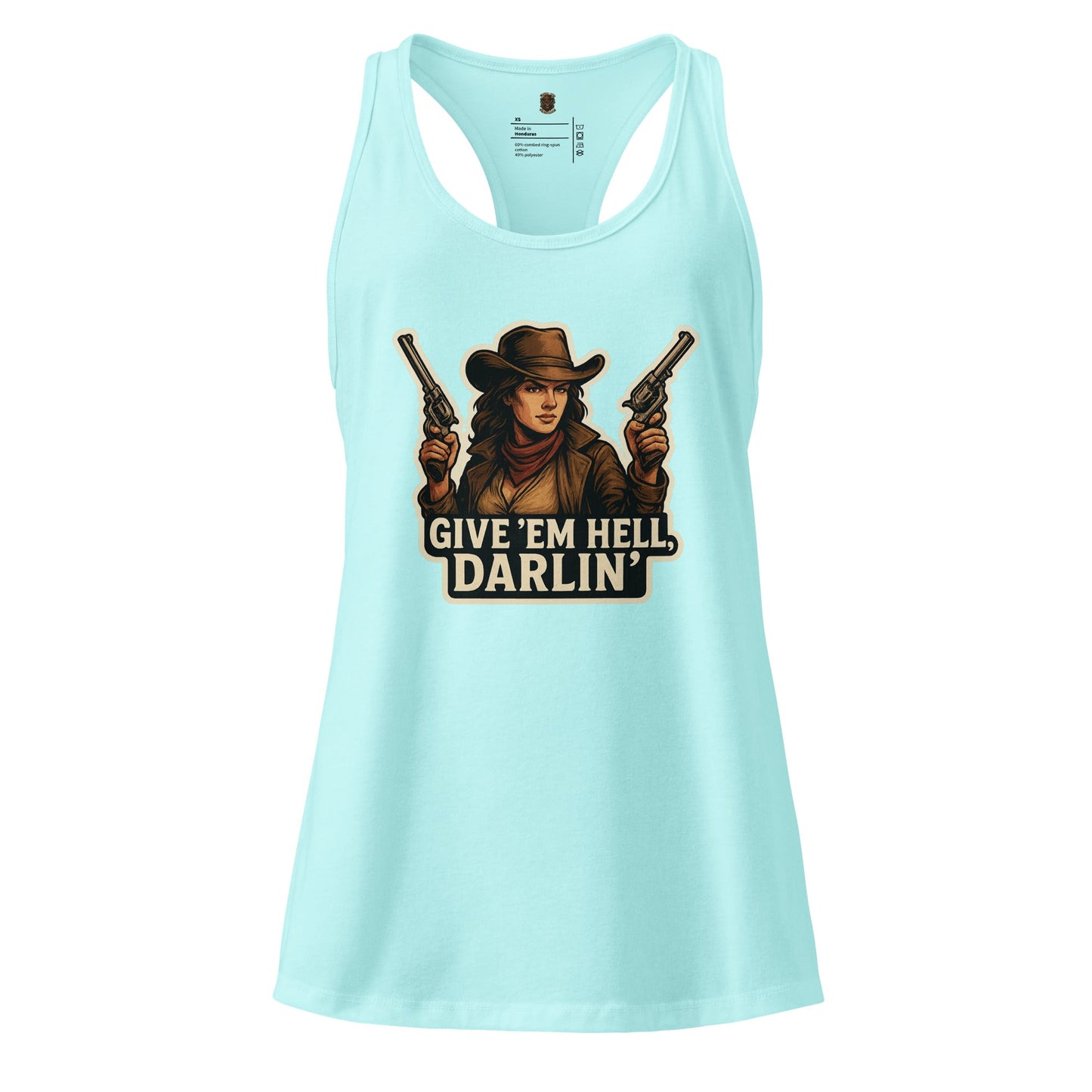 Camiseta sin mangas espalda nadador "Give'em Hell"