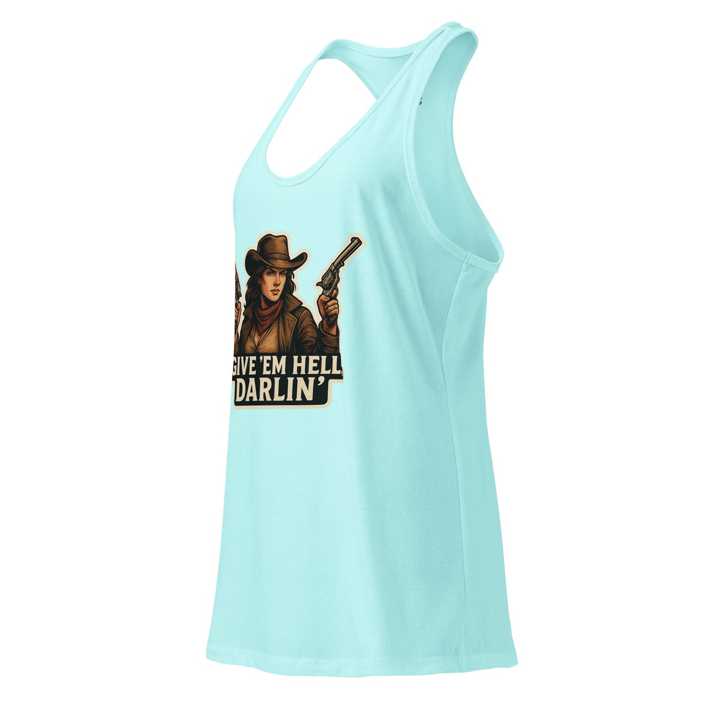 Camiseta sin mangas espalda nadador "Give'em Hell"