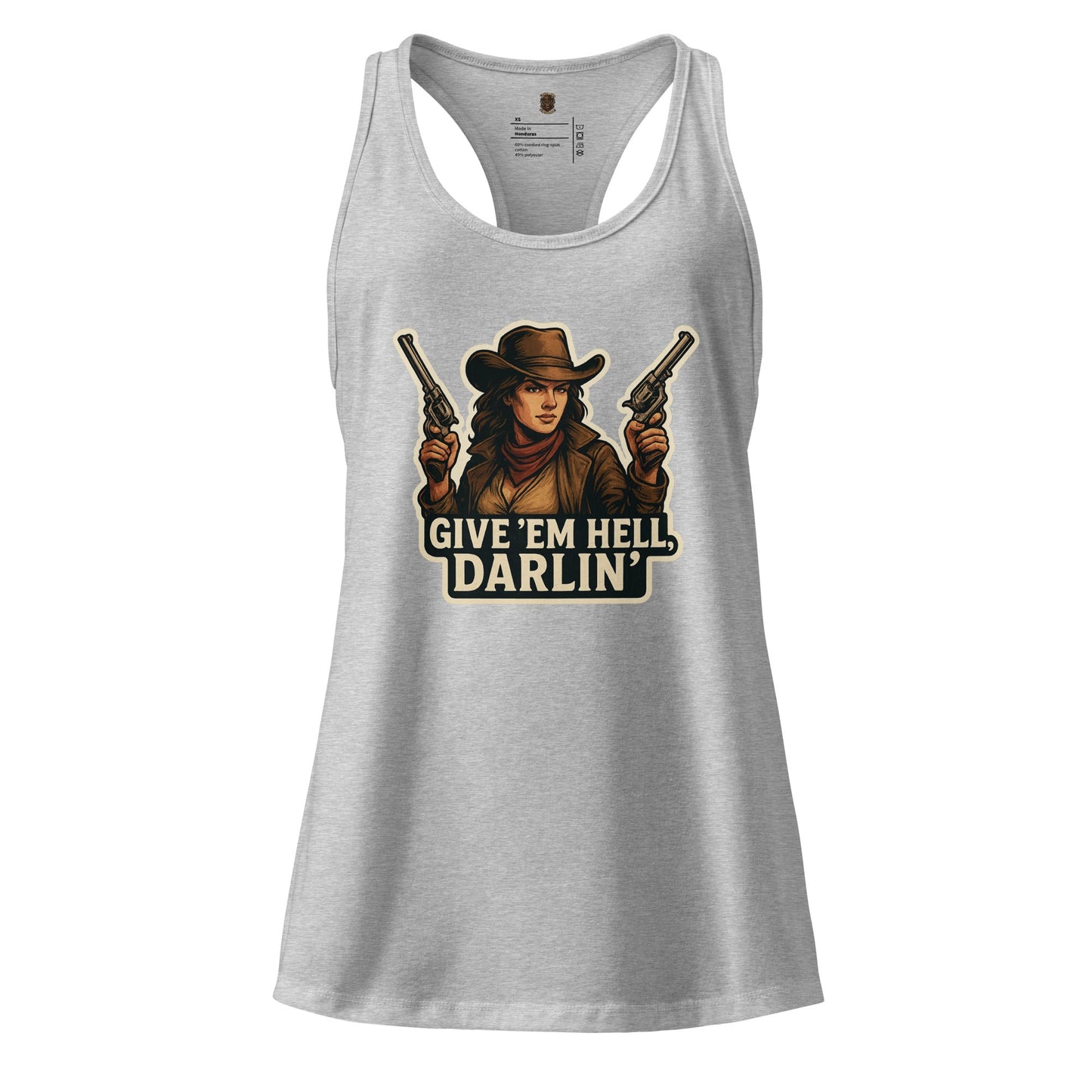 Camiseta sin mangas espalda nadador "Give'em Hell"