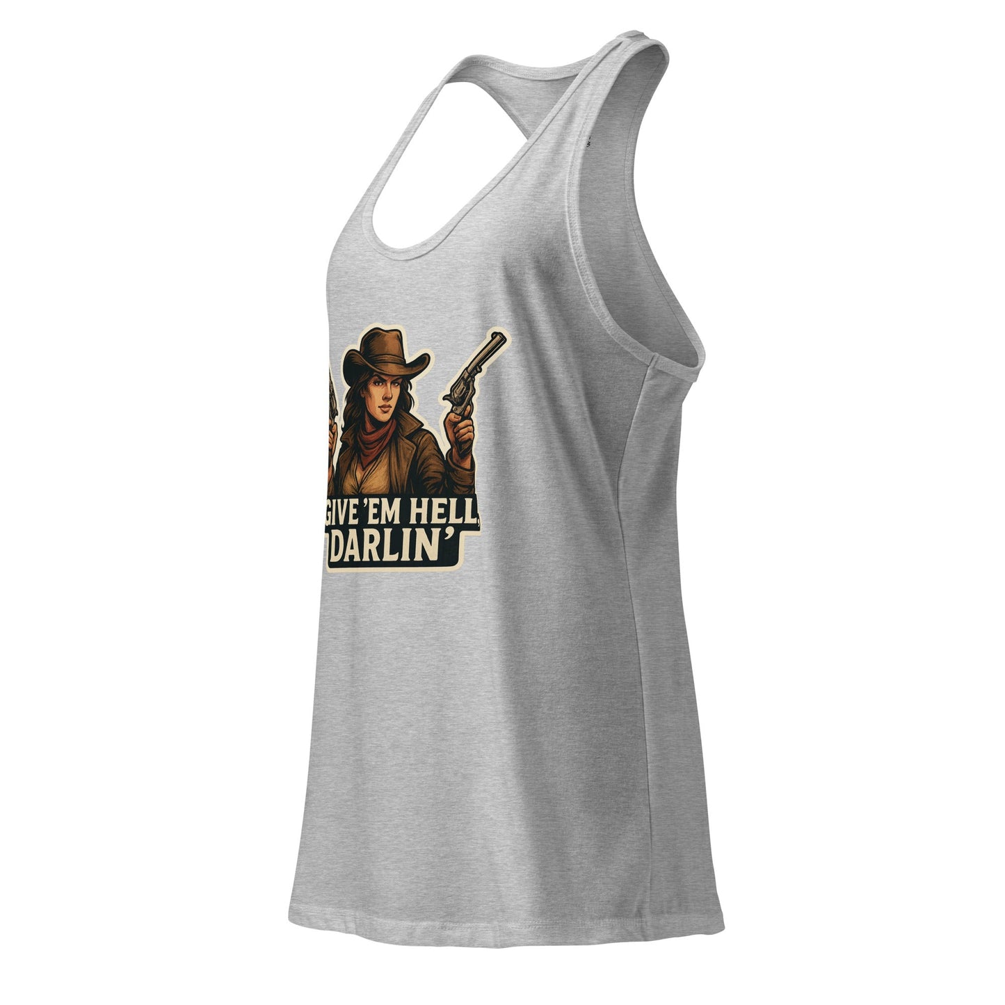 Camiseta sin mangas espalda nadador "Give'em Hell"