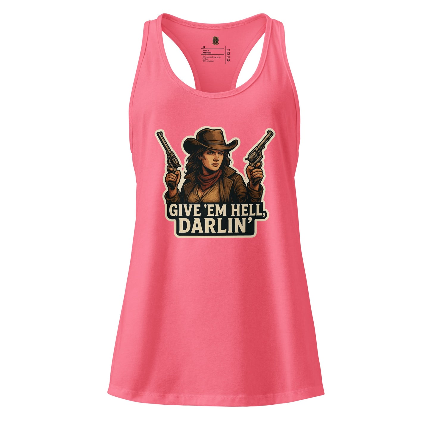 Camiseta sin mangas espalda nadador "Give'em Hell"