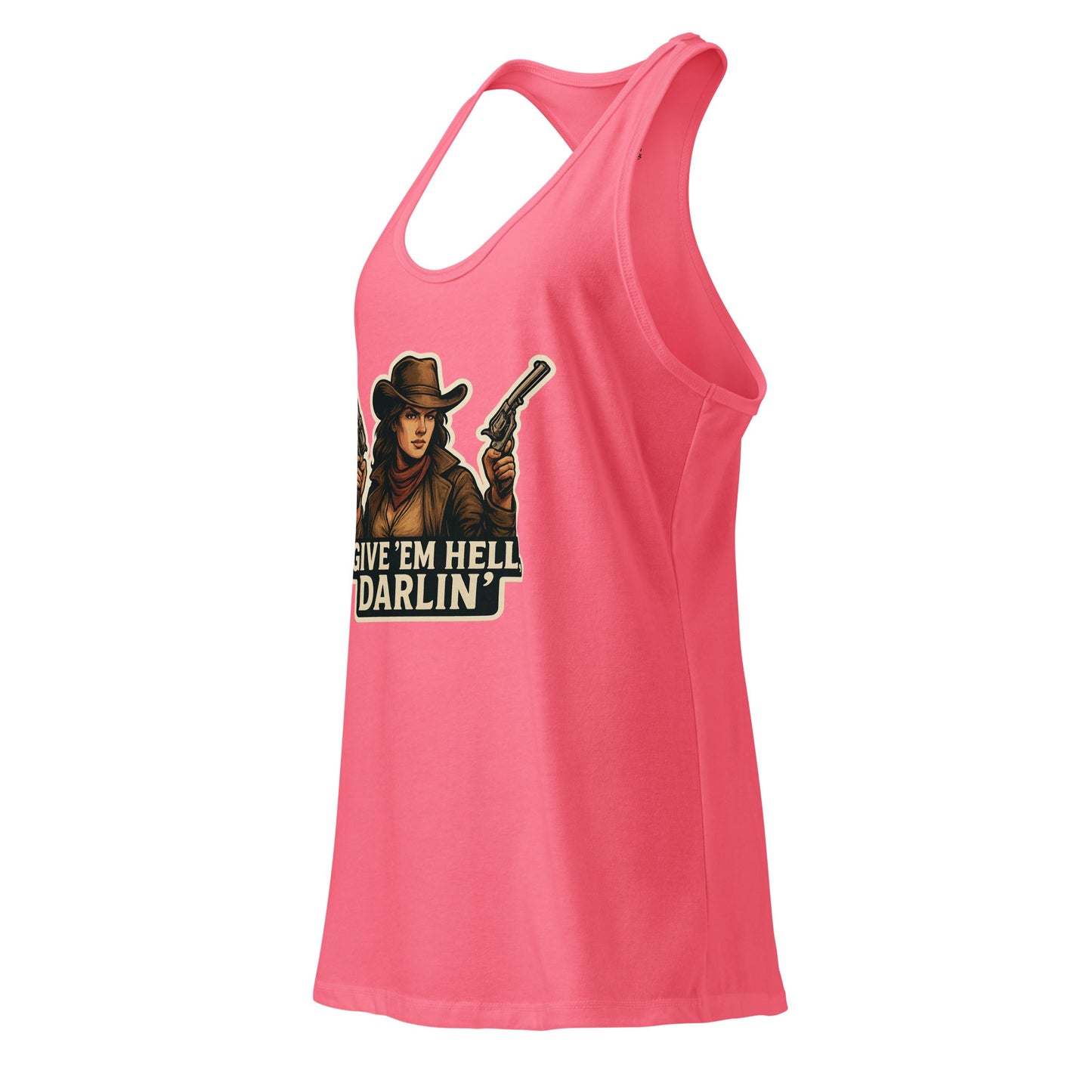 Camiseta sin mangas espalda nadador "Give'em Hell"
