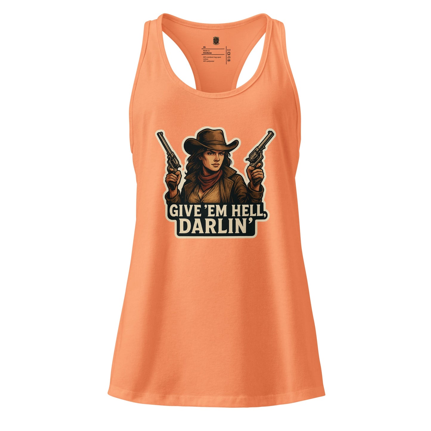 Camiseta sin mangas espalda nadador "Give'em Hell"