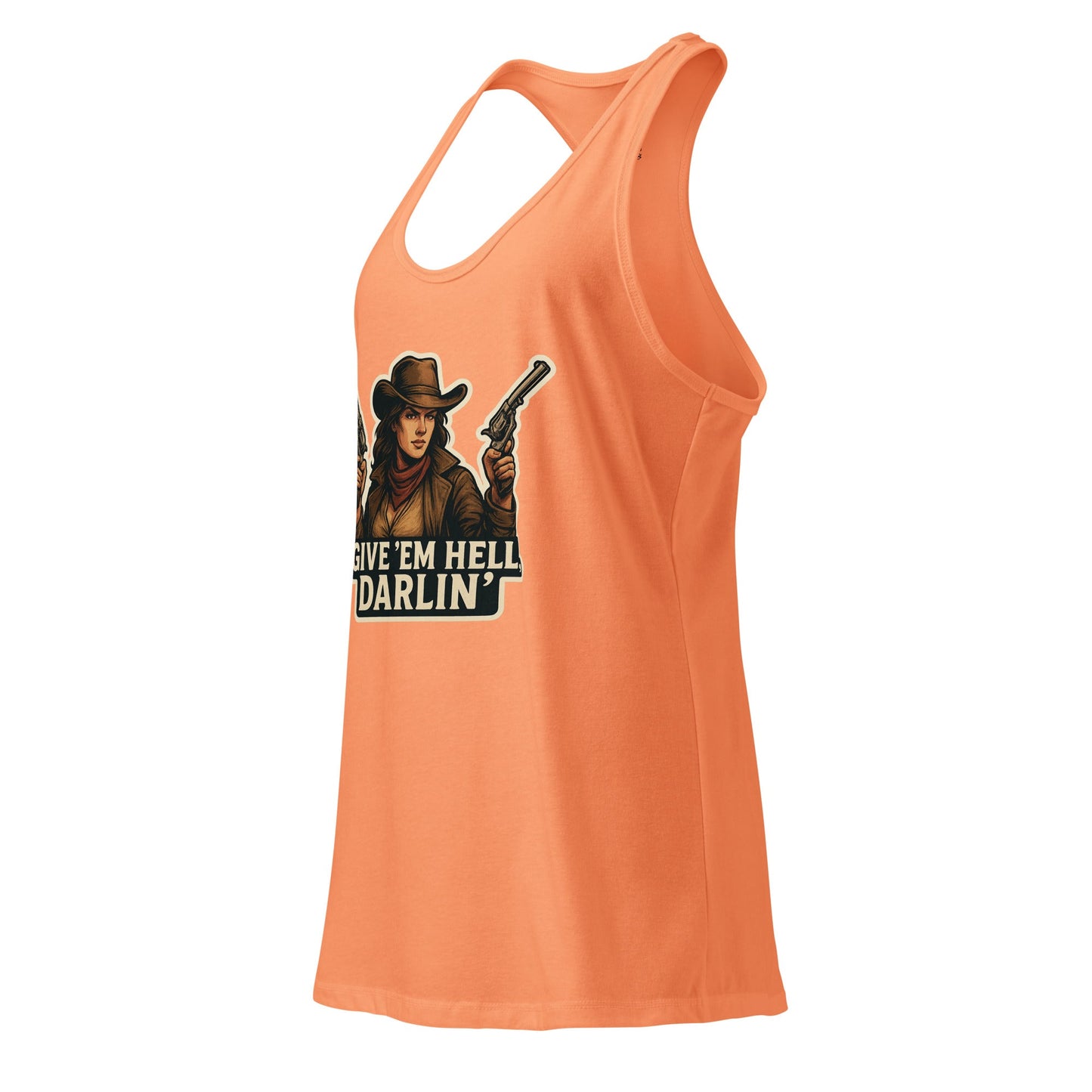 Camiseta sin mangas espalda nadador "Give'em Hell"