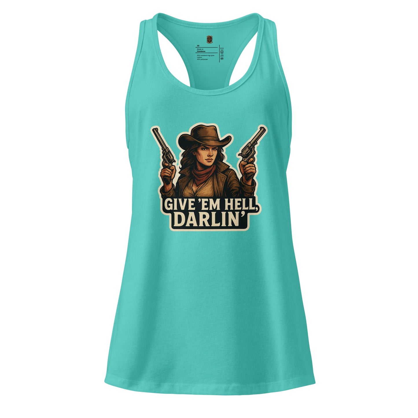 Camiseta sin mangas espalda nadador "Give'em Hell"