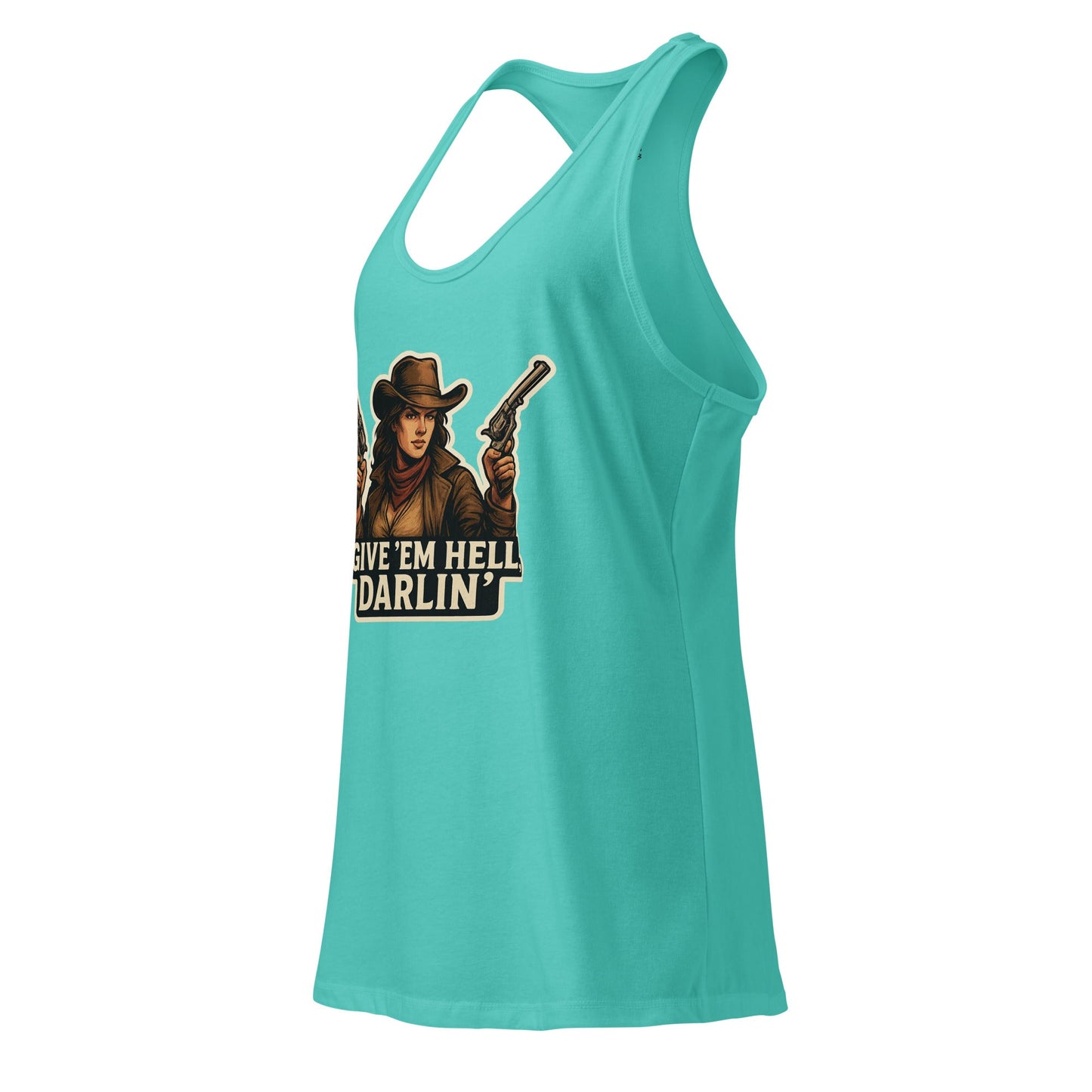 Camiseta sin mangas espalda nadador "Give'em Hell"
