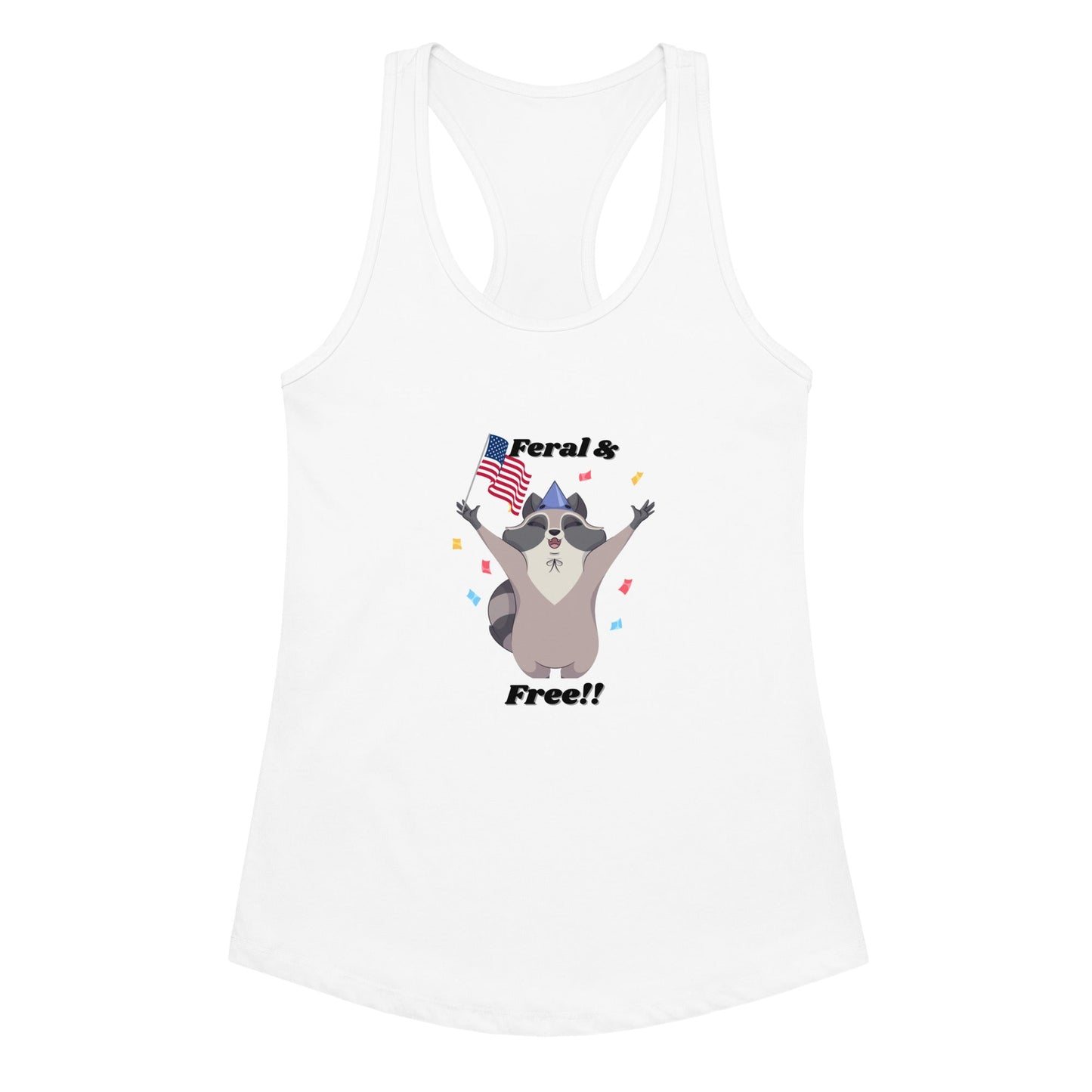Feral y Libre - Camiseta de tirantes para mujer ajustada con espalda deportiva