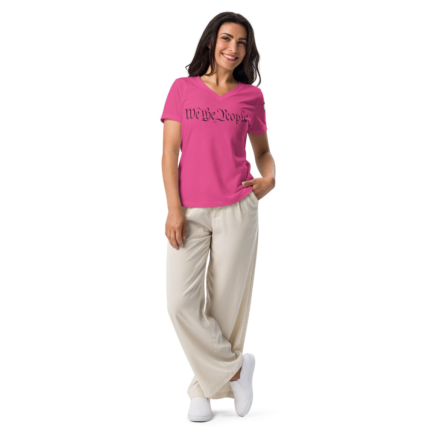 We the people - Women’s relaxed v-neck t-shirt