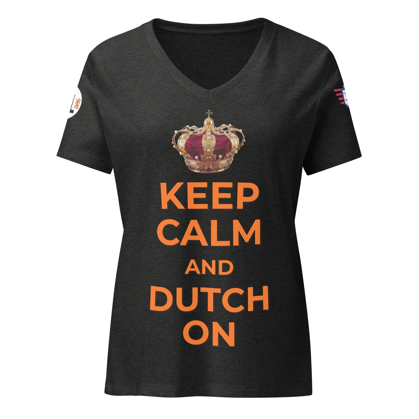 Keep Calm and Dutch on - Women’s relaxed v-neck t-shirt