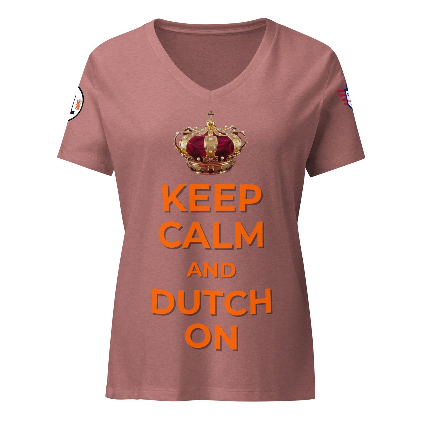 Keep Calm and Dutch on - Women’s relaxed v-neck t-shirt