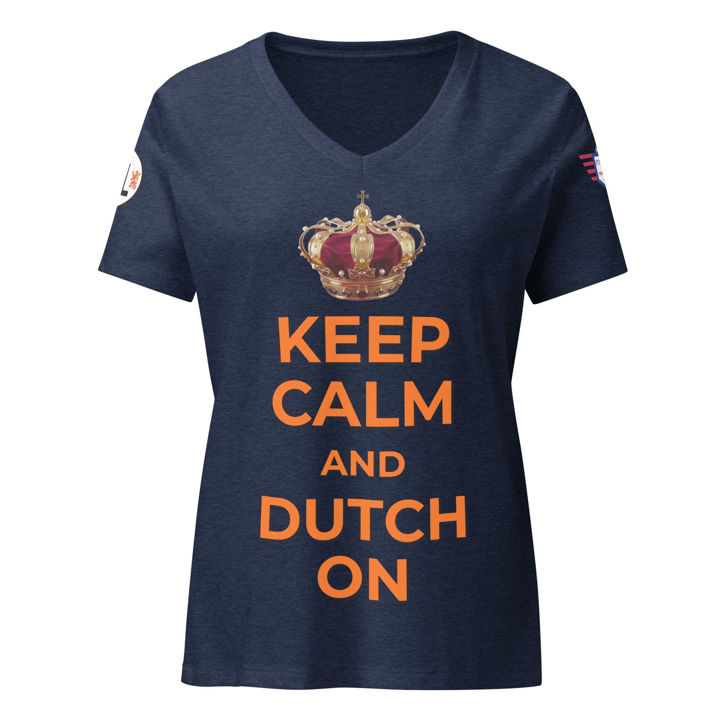Keep Calm and Dutch on - Women’s relaxed v-neck t-shirt