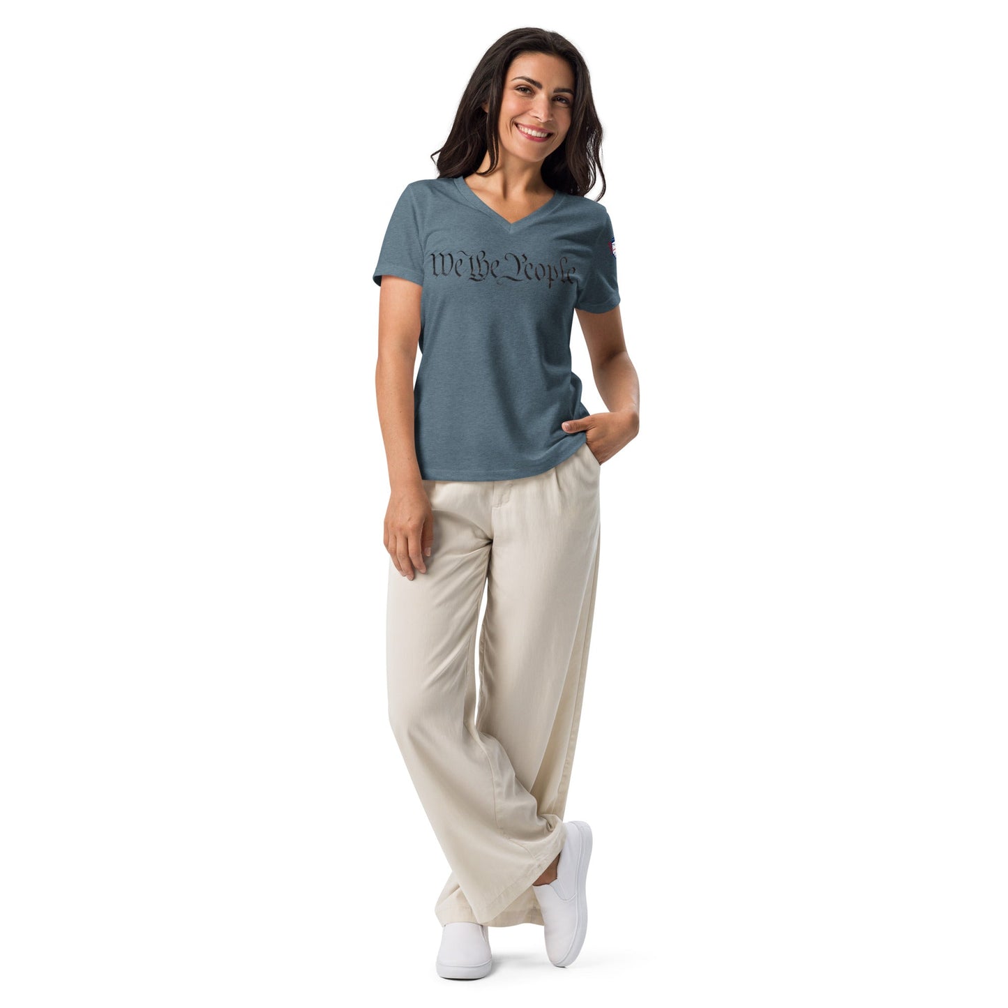 We the people - Women’s relaxed v-neck t-shirt