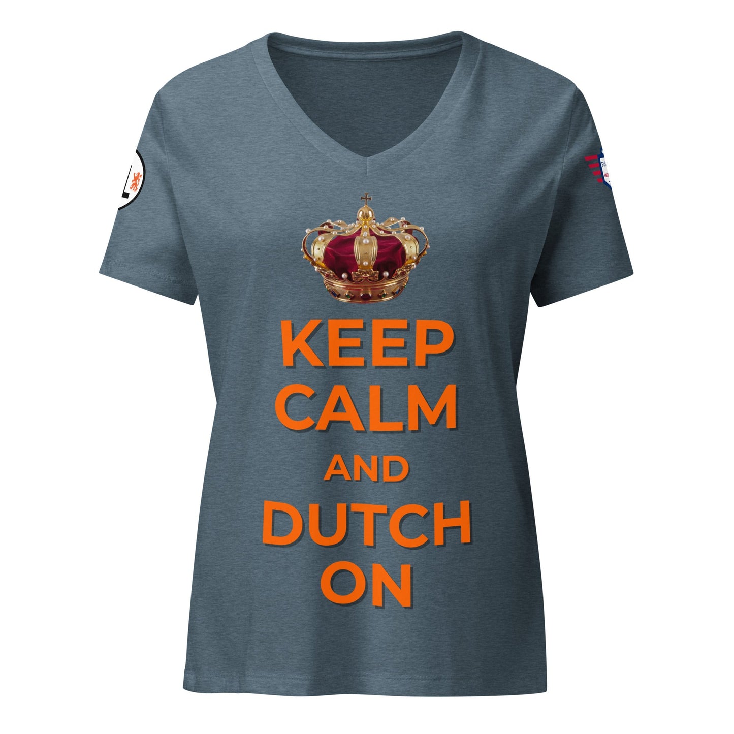 Keep Calm and Dutch on - Women’s relaxed v-neck t-shirt