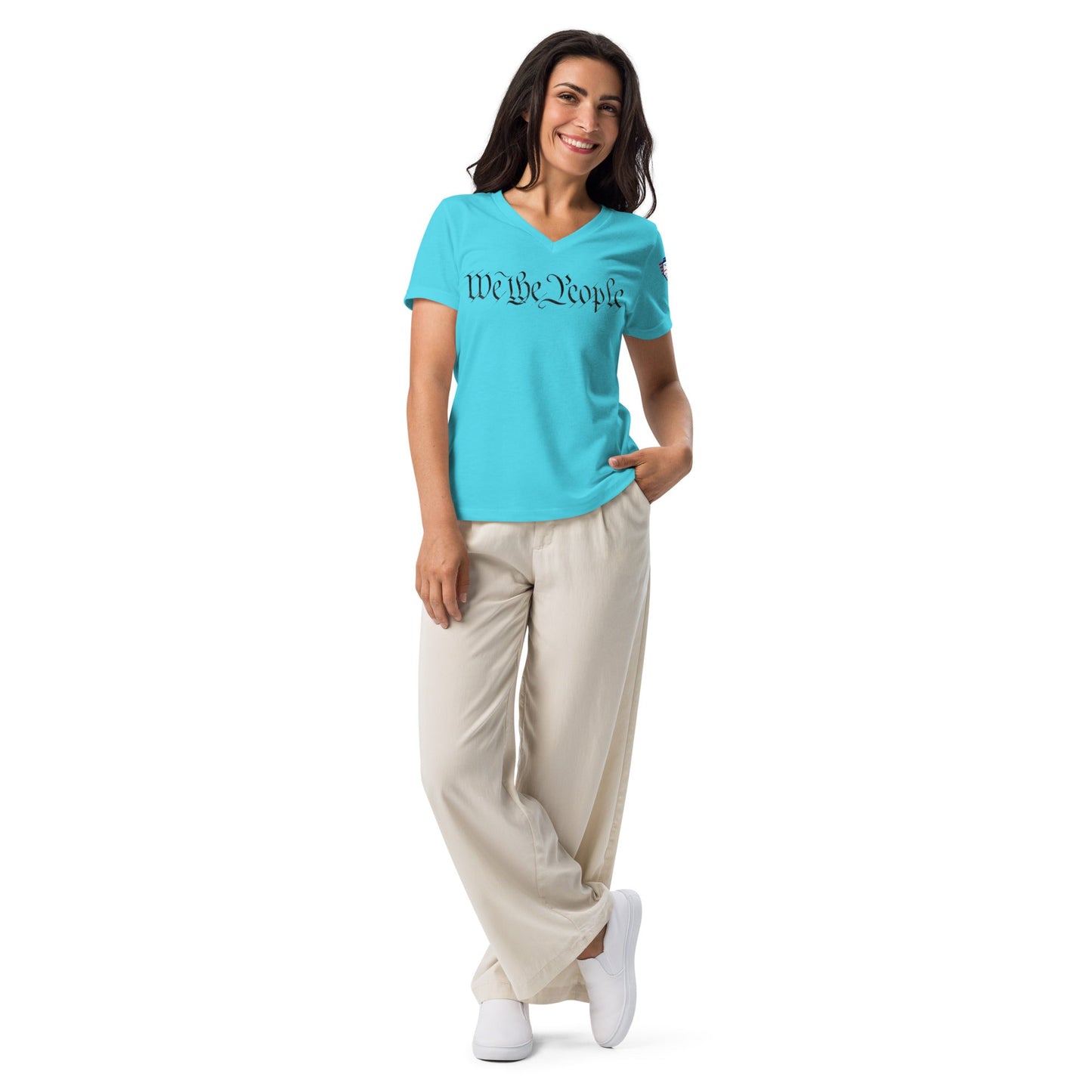 We the people - Women’s relaxed v-neck t-shirt