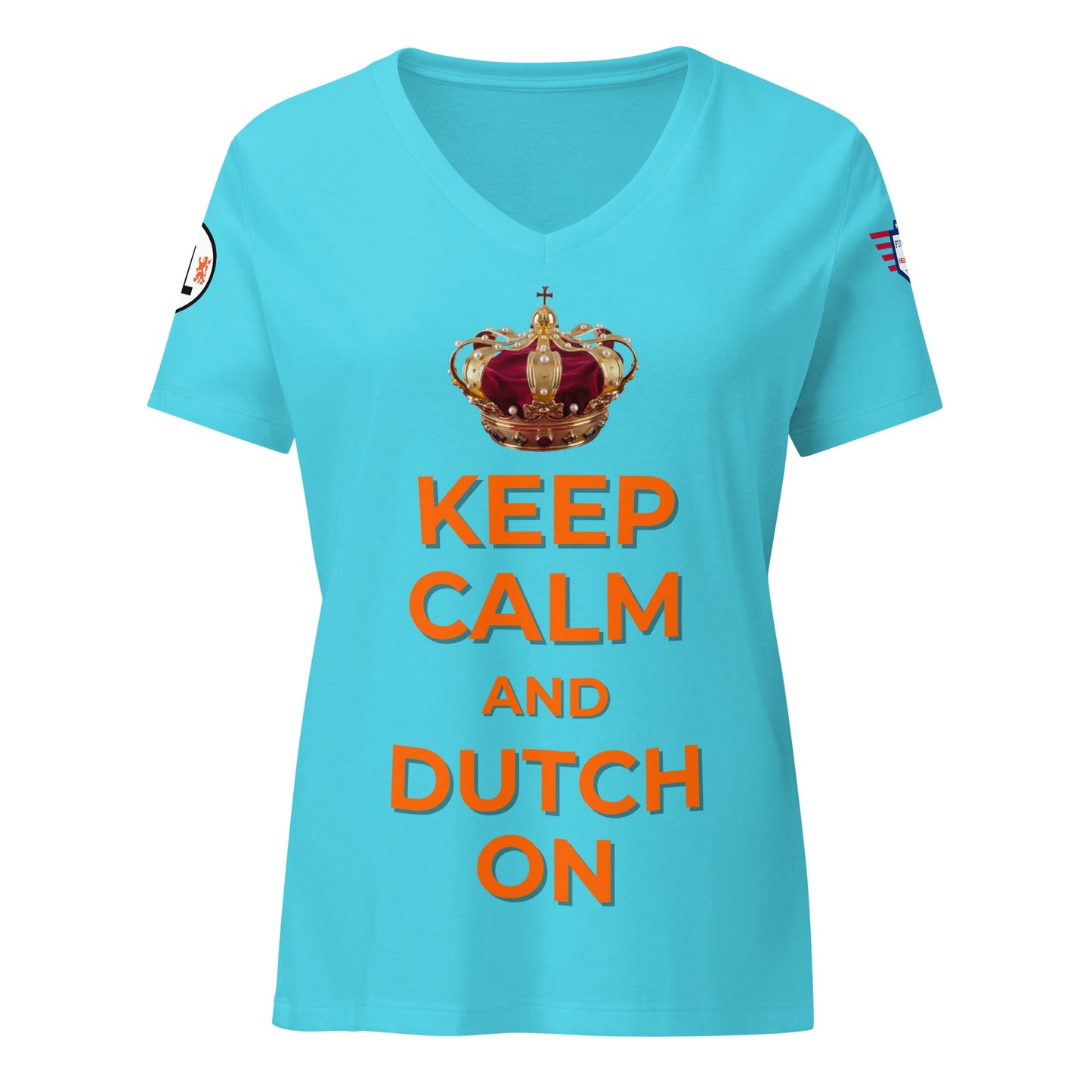 Keep Calm and Dutch on - Women’s relaxed v-neck t-shirt