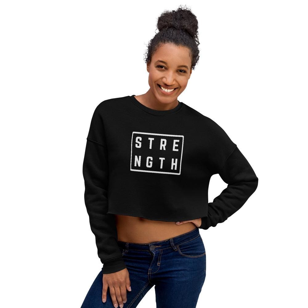 Sudadera corta con cuello redondo para mujer
