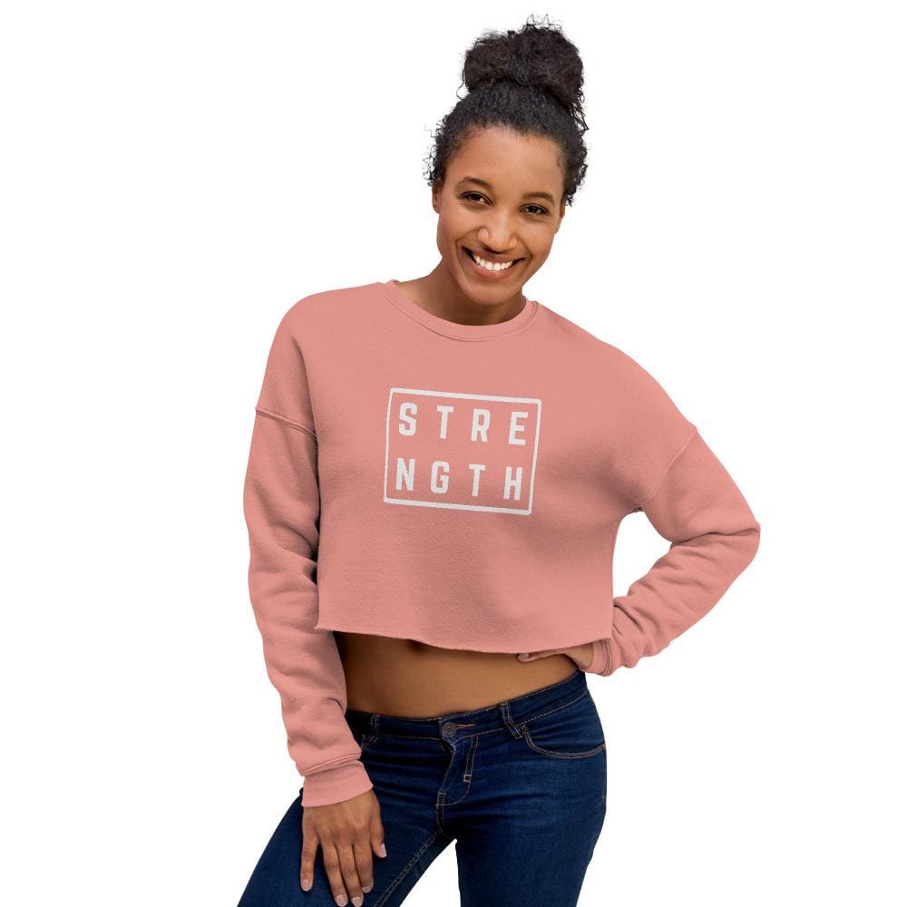 Sudadera corta con cuello redondo para mujer