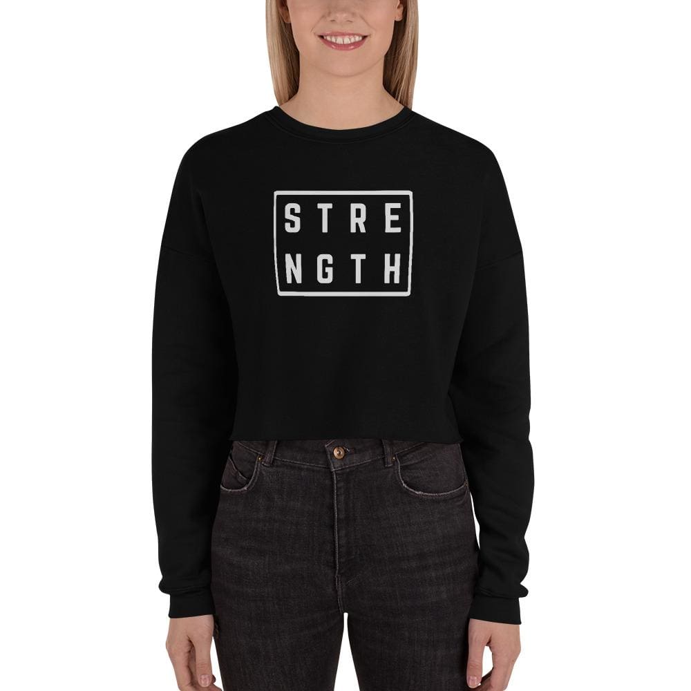 Sudadera corta con cuello redondo para mujer