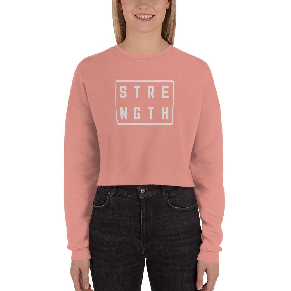 Sudadera corta con cuello redondo para mujer