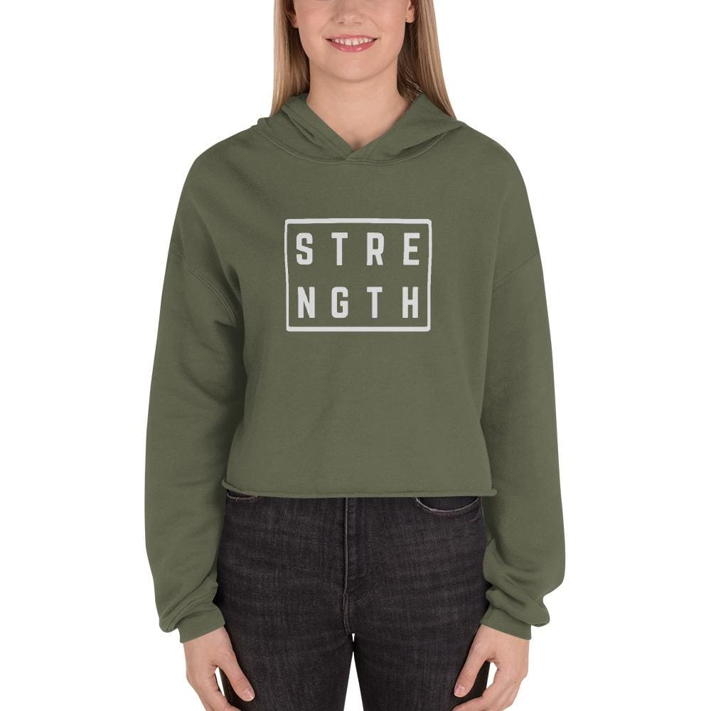 Sudadera con capucha corta para mujer "Women's Strength"
