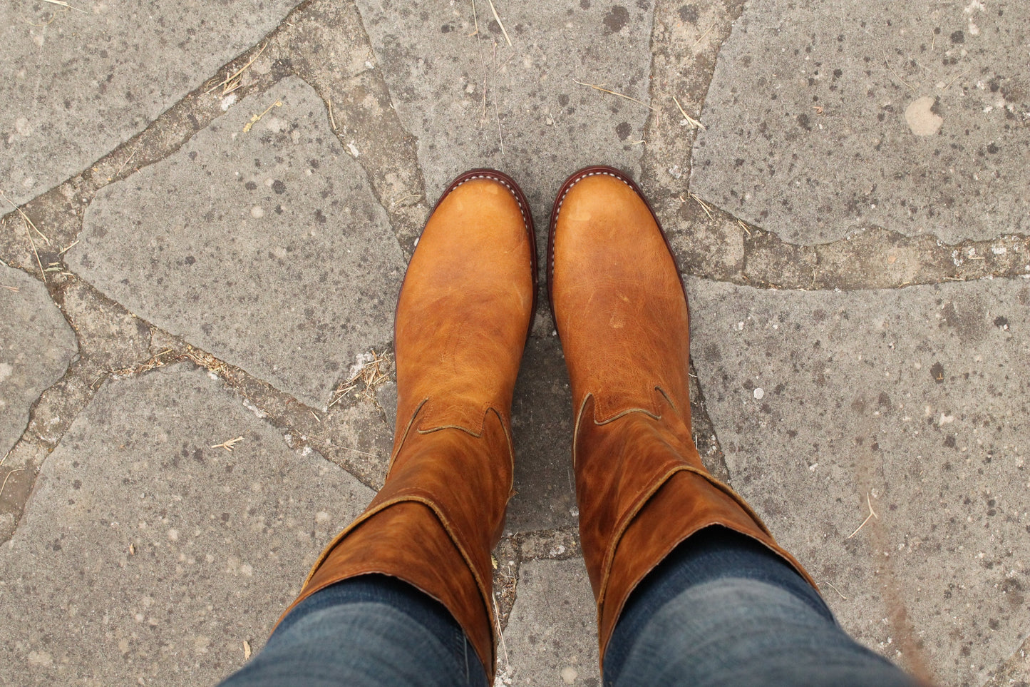 Botas de cuero altas para mujer