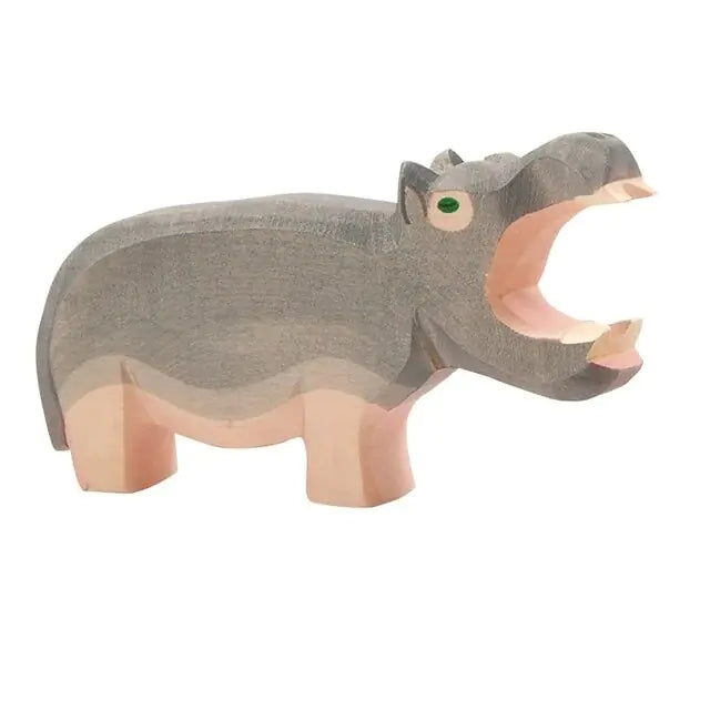 Wooden Animal Figures Handcrafted Elephant Lion Giraffe Toys - # BOT&G512610002