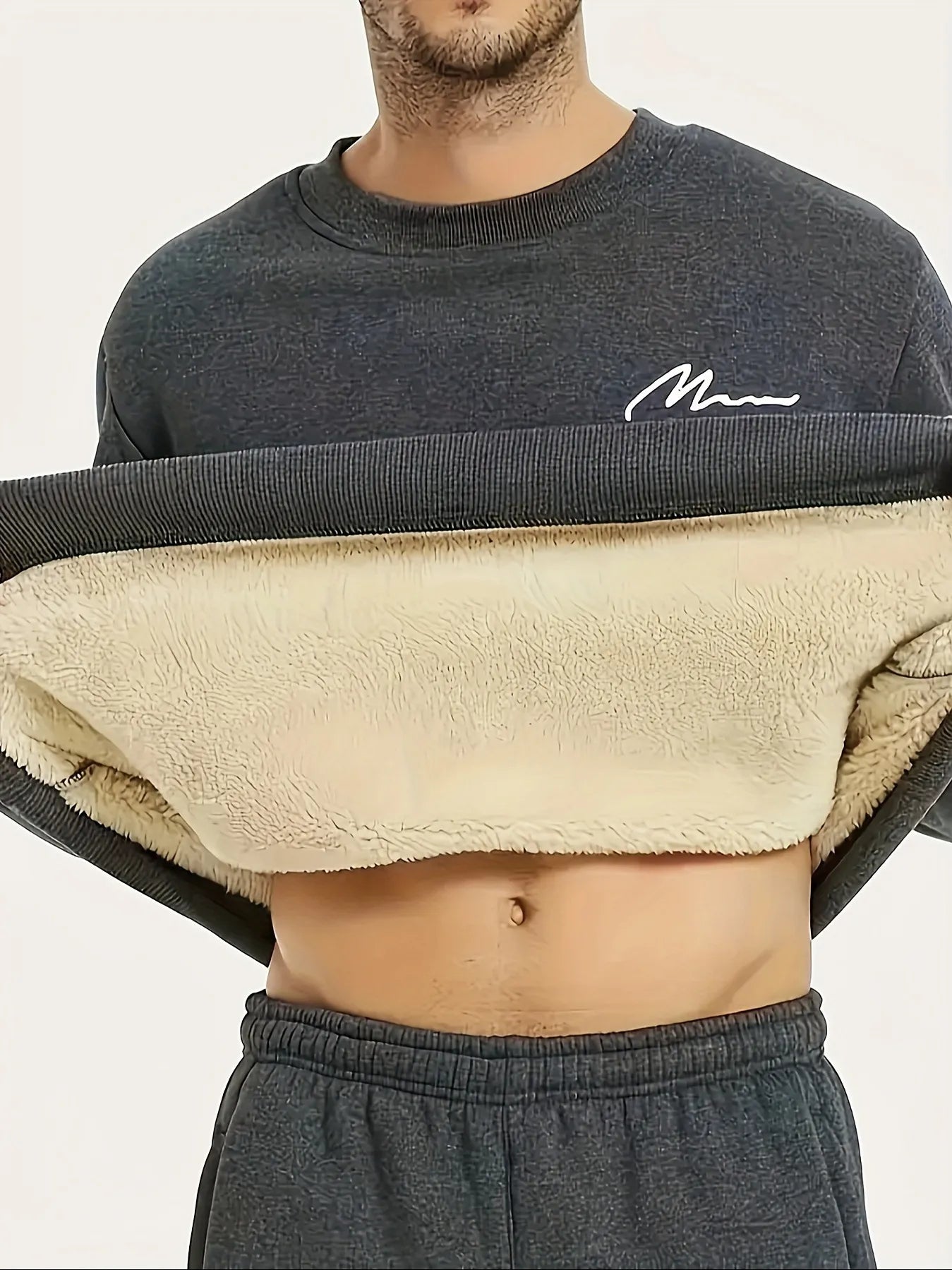 Wool Loose Round Neck Sweatshirt - # BOAA13510041