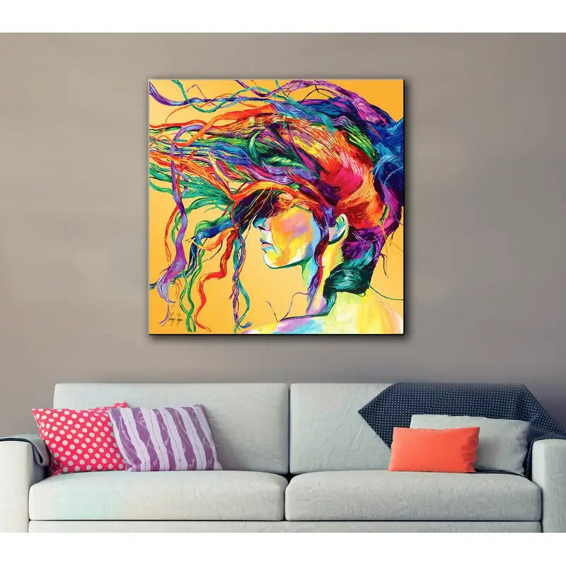 Modern Woman Canvas Art - Graffiti Style Prints