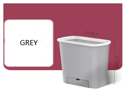 Wall-Mounted Kitchen Trash Can and Organizer Shelf