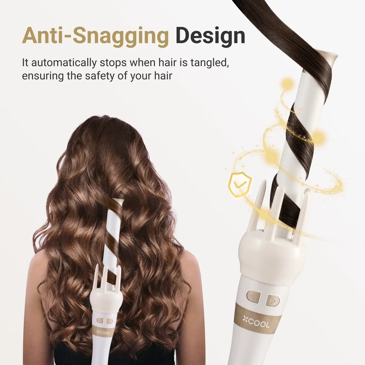 xCool 3-in-1 Automatic Rotating Curling Wand Set