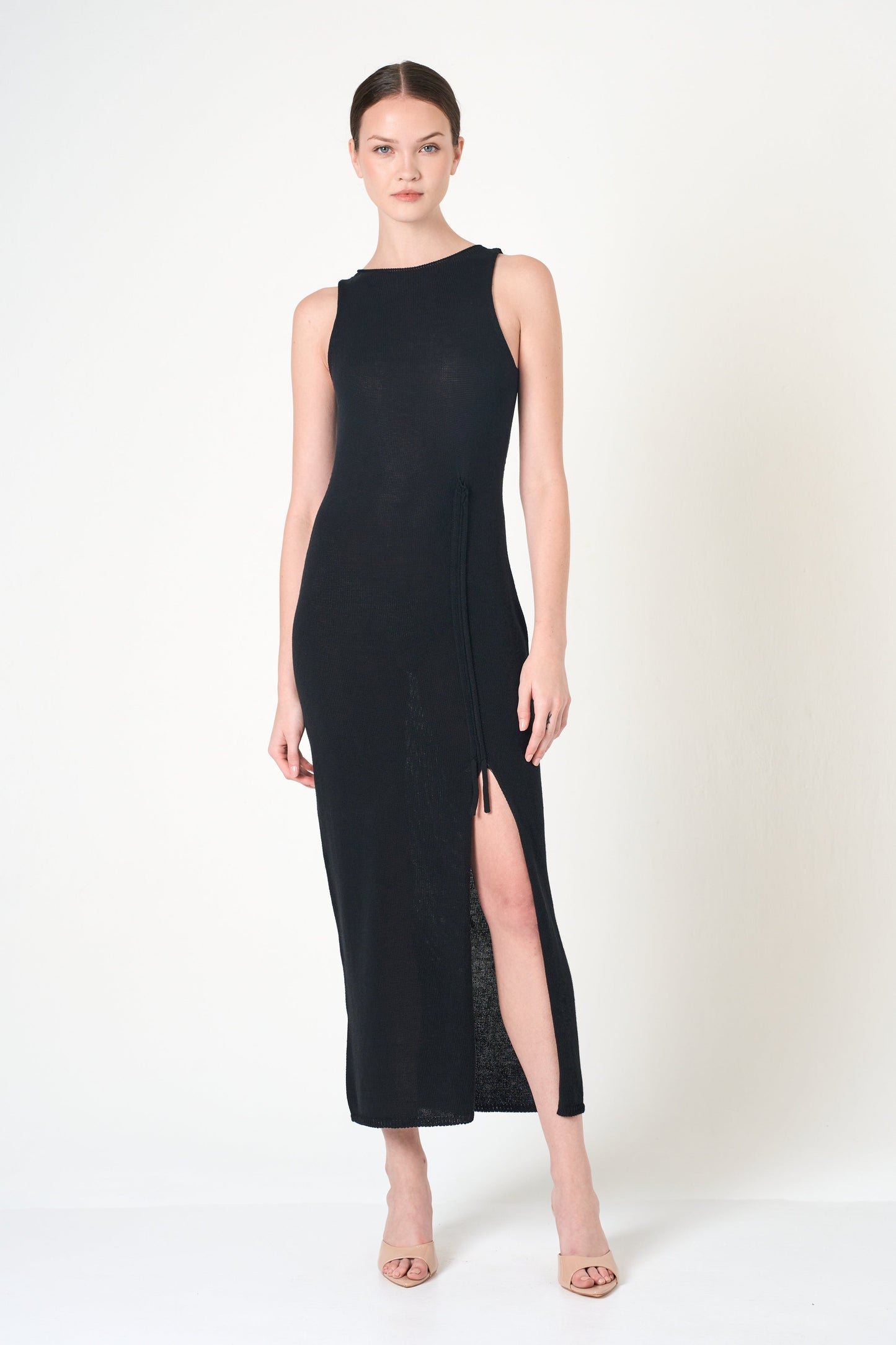 Vestido midi en negro