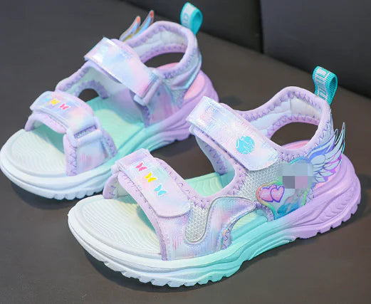 Summer New Girls' Sandals with Cartoon Wings