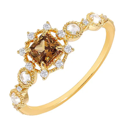 Joyas de plata 925 bañadas en oro con granate natural