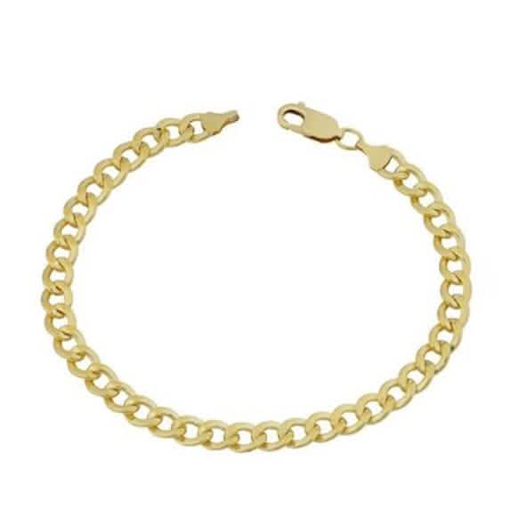 Yellow Gold Cuban, Mariner, Figaro, or Rope Bracelet Gold Filled High Polish Finish