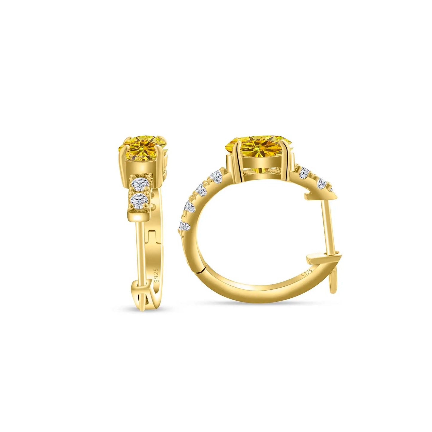 925 Sterling Silver Moissanite 1 Ct Oval Stud Earrings For Women GIA