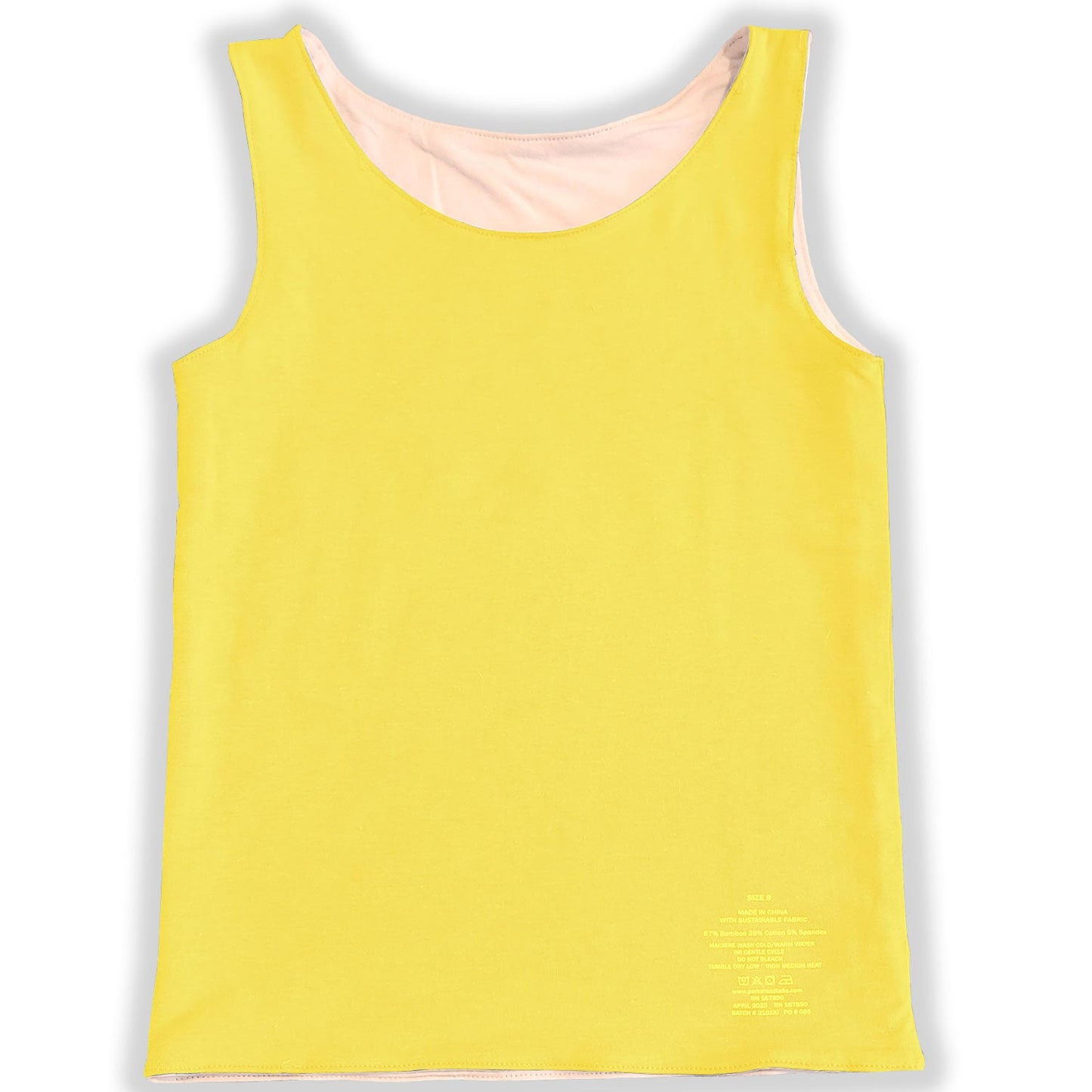 The Sensory Compression Comfort Reversible Tank - Yellow/White