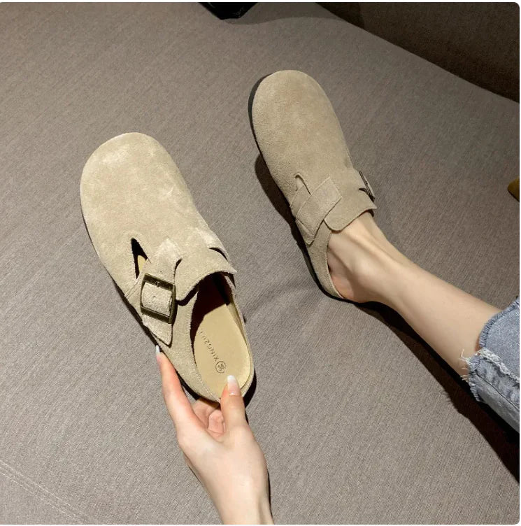 Chic Plush Leather Winter Shoes - # GIAA73610001