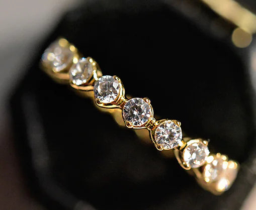 Anillo de boda de plata 925 con diamante de Spring Qiaoer para mujer
