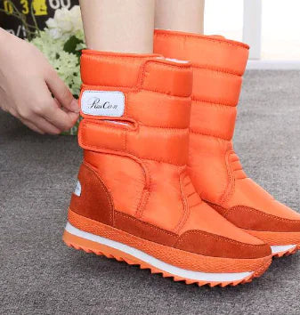 Winter Non-Slip Waterproof Cotton Flat Boots
